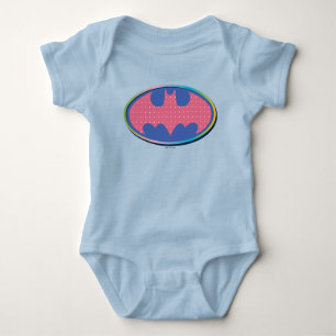 Batman Pink Polka Dot Logo Baby Bodysuit