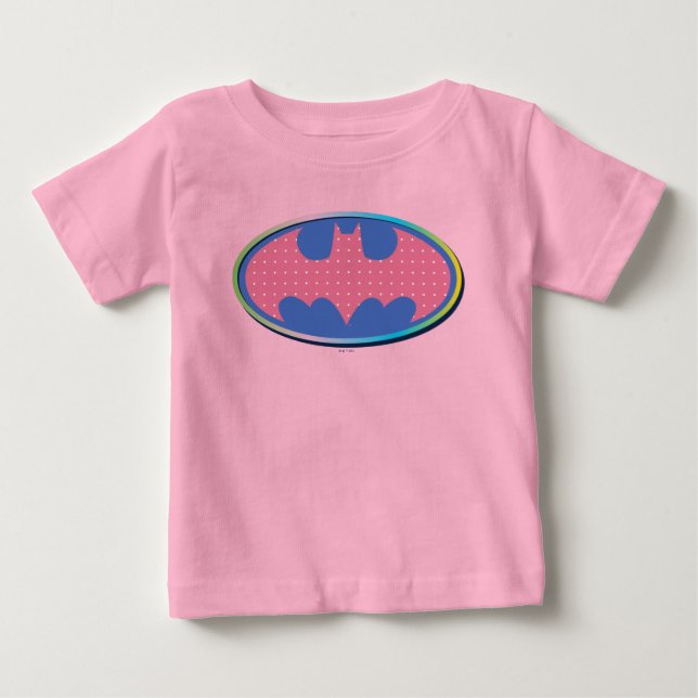 Batman | Pink Polka Dot Logo Baby T-Shirt (Front)