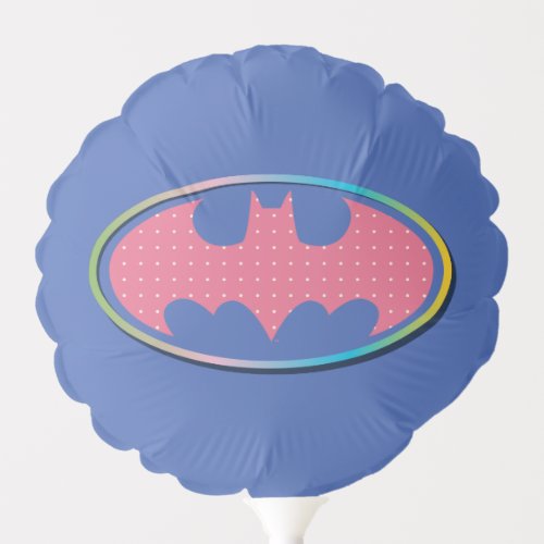 Batman  Pink Polka Dot Logo Balloon