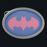 Batman | Pink Polka Dot Logo Belt Buckle<br><div class="desc">Check out this Batman Symbol in cool neon colors!</div>