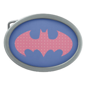 Batman Pink Polka Dot Logo Belt Buckle