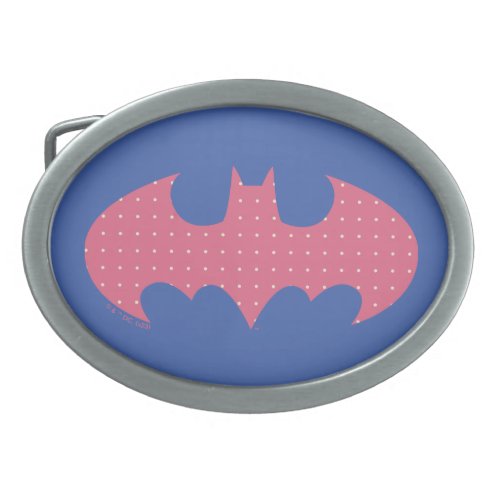 Batman  Pink Polka Dot Logo Belt Buckle