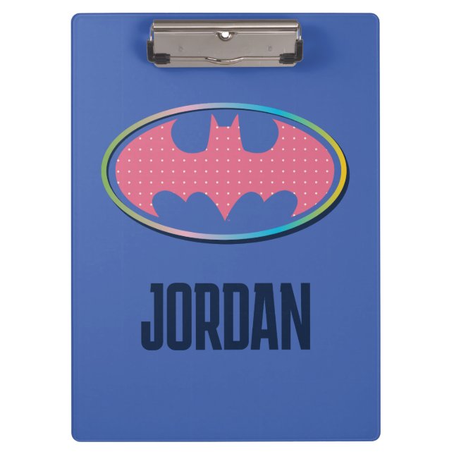 Batman | Pink Polka Dot Logo Clipboard (Front)
