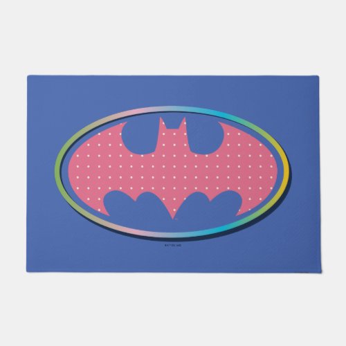 Batman  Pink Polka Dot Logo Doormat