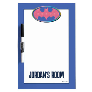 Batman   Pink Polka Dot Logo Dry Erase Board
