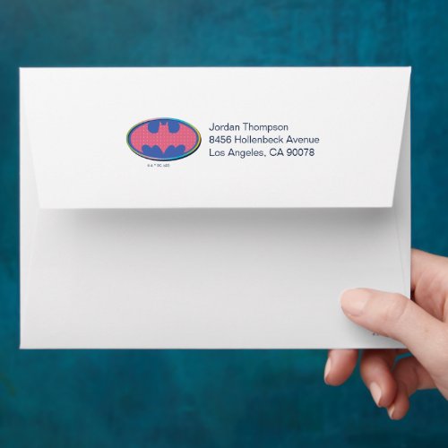 Batman  Pink Polka Dot Logo Envelope