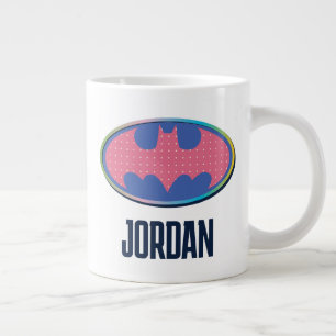 Batman Pink Polka Dot Logo Giant Coffee Mug
