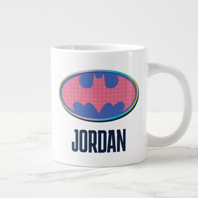 Batman | Pink Polka Dot Logo Giant Coffee Mug (Right)