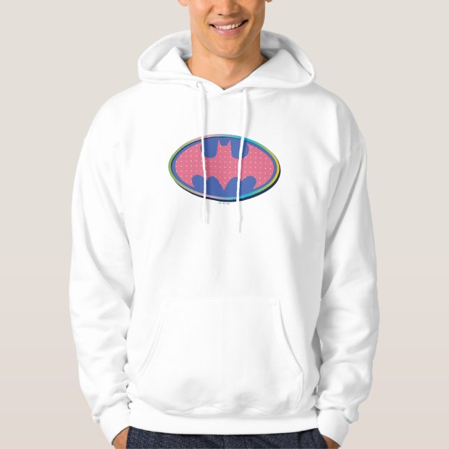 Batman | Pink Polka Dot Logo Hoodie (Front)