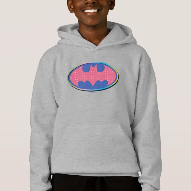 Batman | Pink Polka Dot Logo Hoodie (Front)