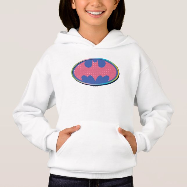 Batman | Pink Polka Dot Logo Hoodie (Front)