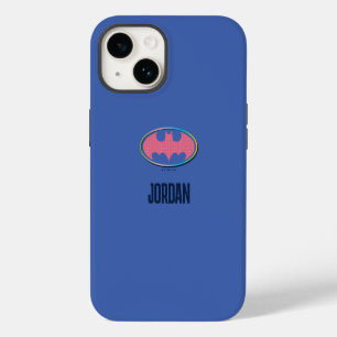 Batman   Pink Polka Dot Logo iPhone 14 Case