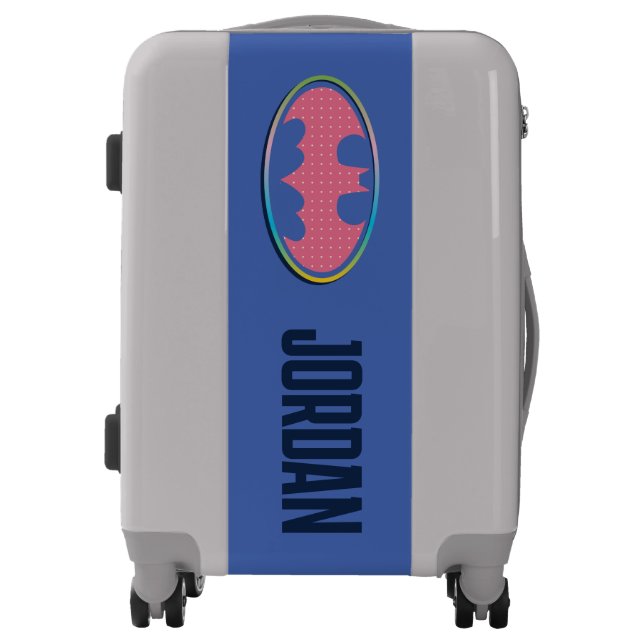 Batman | Pink Polka Dot Logo Luggage (Front)
