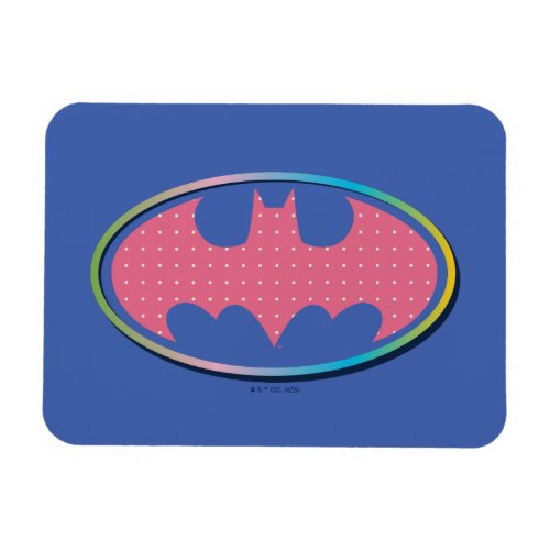 Batman  Pink Polka Dot Logo Magnet