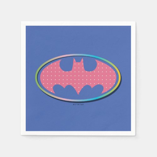 Batman  Pink Polka Dot Logo Napkins