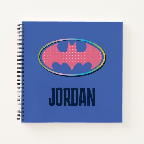 Batman  Pink Polka Dot Logo Notebook