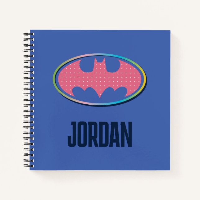 Batman | Pink Polka Dot Logo Notebook (Front)