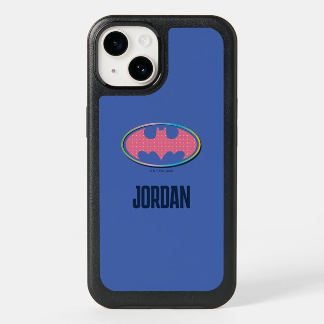 Batman | Pink Polka Dot Logo Otterbox iPhone Case (Back)