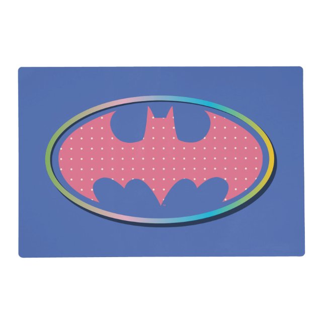 Batman | Pink Polka Dot Logo Placemat (Front)