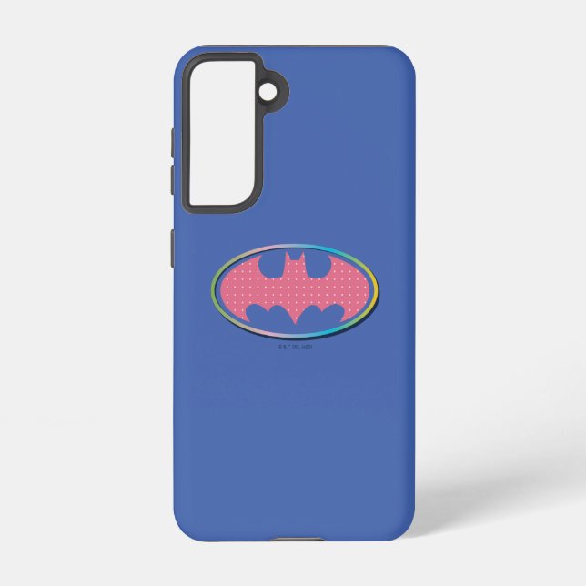 Batman | Pink Polka Dot Logo Samsung Galaxy Case (Back)