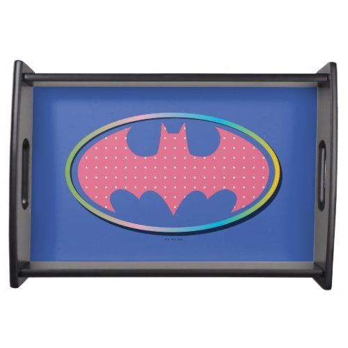 Batman  Pink Polka Dot Logo Serving Tray