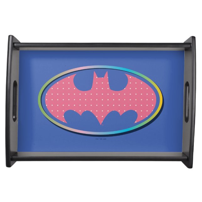 Batman | Pink Polka Dot Logo Serving Tray (Front)