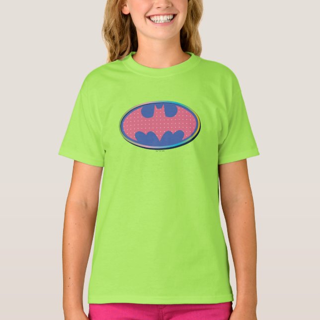 Batman | Pink Polka Dot Logo T-Shirt (Front)