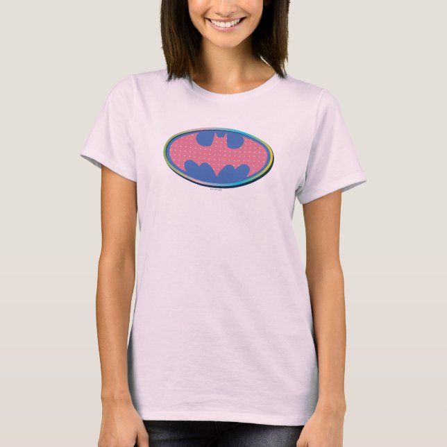 Batman | Pink Polka Dot Logo T-Shirt (Front)