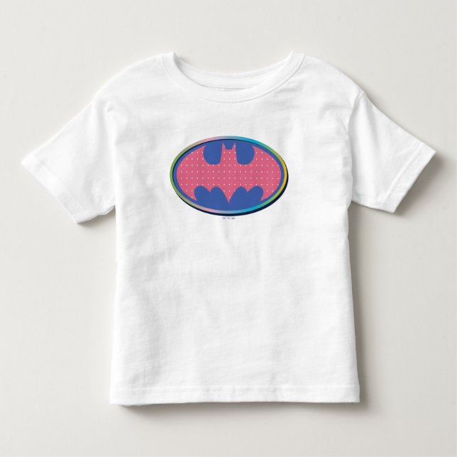 Batman | Pink Polka Dot Logo Toddler T-shirt (Front)