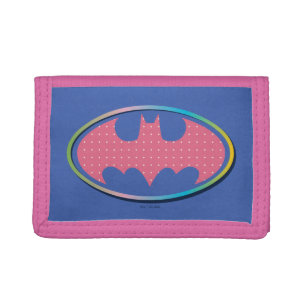 Batman Pink Polka Dot Logo Tri-fold Wallet