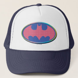 Batman Pink Polka Dot Logo Trucker Hat