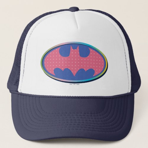 Batman  Pink Polka Dot Logo Trucker Hat