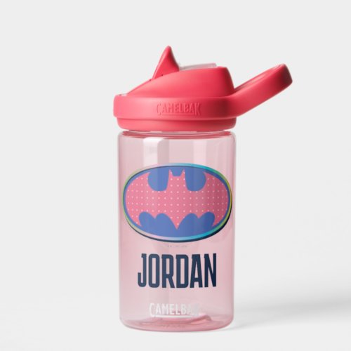 Batman  Pink Polka Dot Logo Water Bottle
