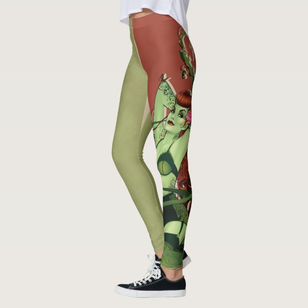 Poison Ivy Gold Dust Leggings by PUNK RAVE brand