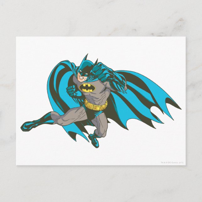 Batman Punching 1 Postcard (Front)