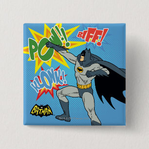 Batman Punching Graphic Button