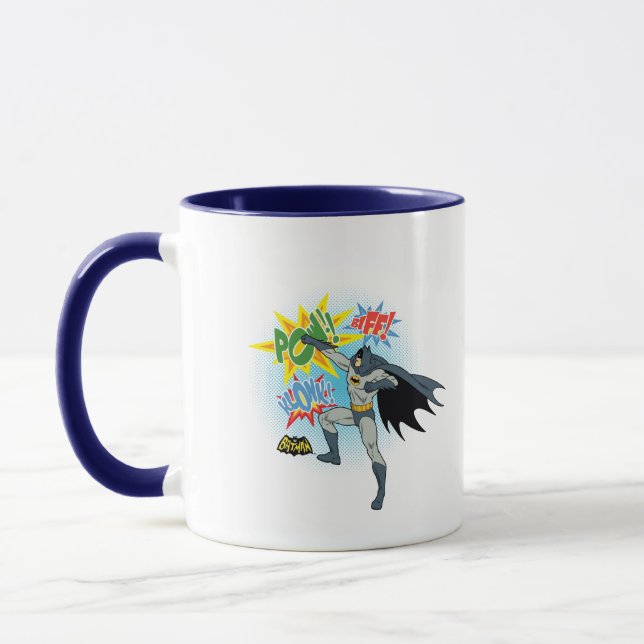 Batman Punching Graphic Mug (Left)