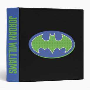 Batman Purple & Green Symbol 3 Ring Binder
