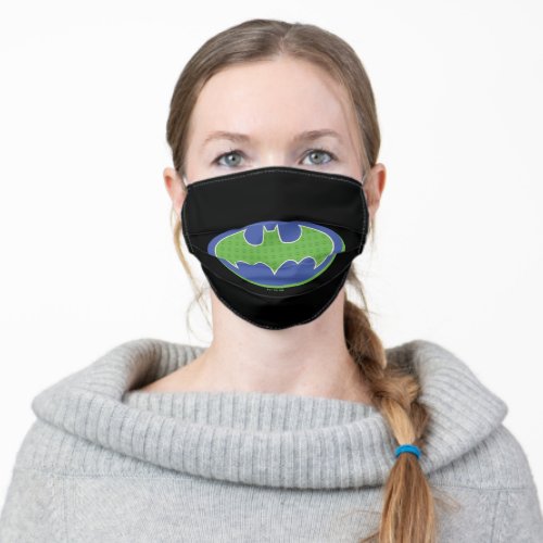 Batman  Purple  Green Symbol Adult Cloth Face Mask