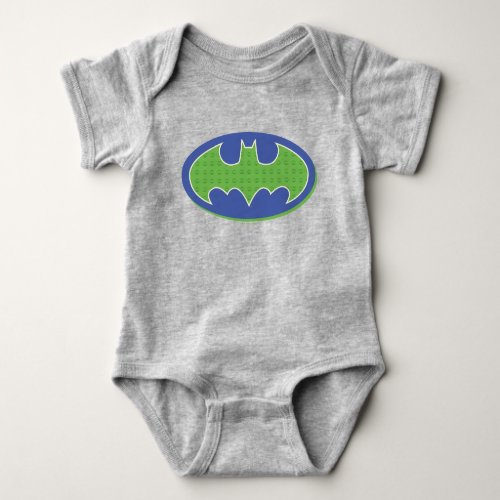 Batman  Purple  Green Symbol Baby Bodysuit