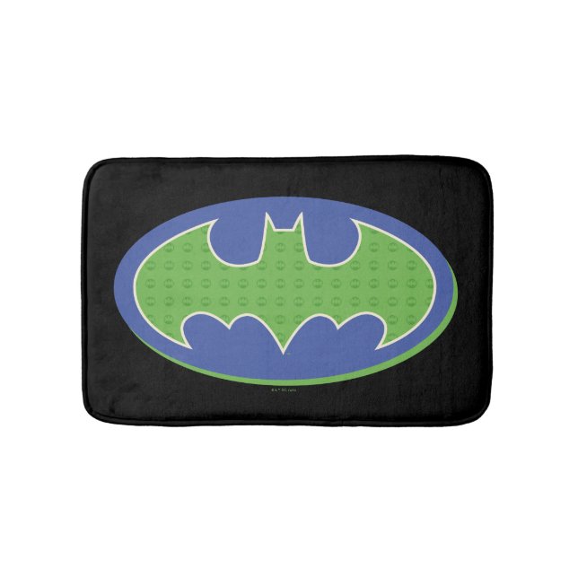 Batman | Purple & Green Symbol Bath Mat (Front)