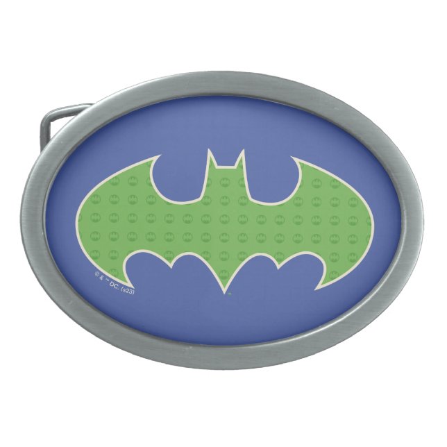 Batman | Purple & Green Symbol Belt Buckle (Front)