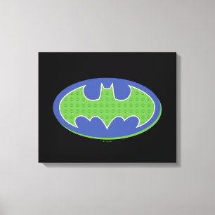 Batman   Purple & Green Symbol Canvas Print