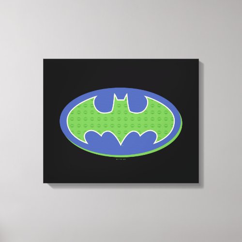 Batman  Purple  Green Symbol Canvas Print