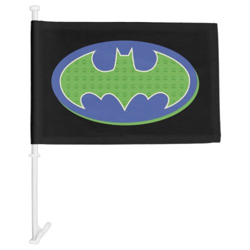 Batman  Purple  Green Symbol Car Flag