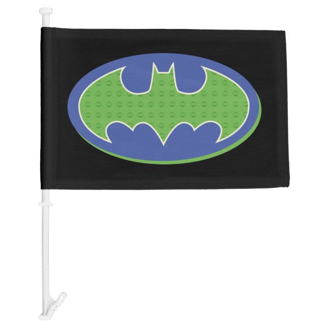 Batman | Purple & Green Symbol Car Flag (Front)