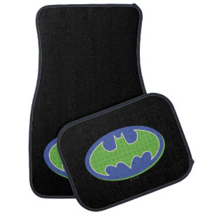Batman   Purple & Green Symbol Car Floor Mat