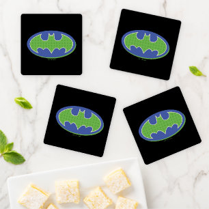 Batman   Purple & Green Symbol Coaster Set