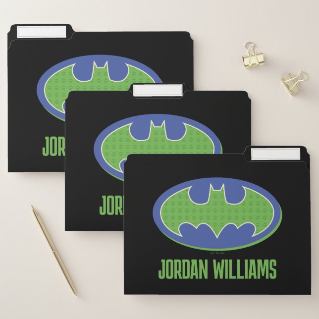 Batman | Purple & Green Symbol File Folder (Set)