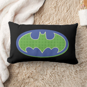 Batman   Purple & Green Symbol Lumbar Pillow